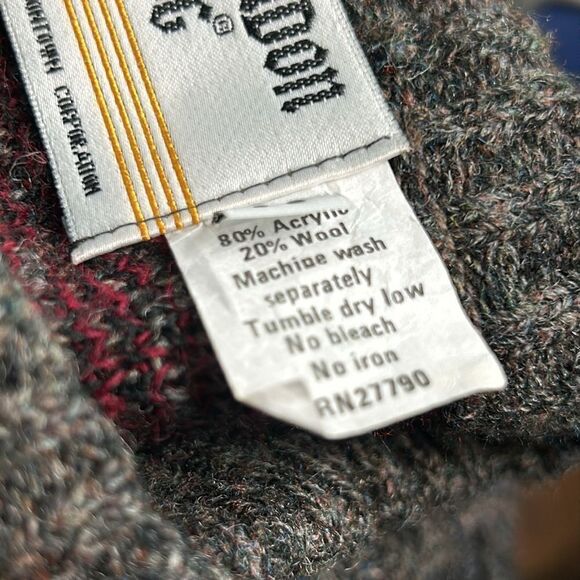 Mens vintage 90s knit wool blend sweater coogi style LONDON FOG medium crew neck - Picture 9 of 10